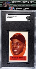 1963 Topps Peel-Offs Willie Mays Instruction Back SGC 4
