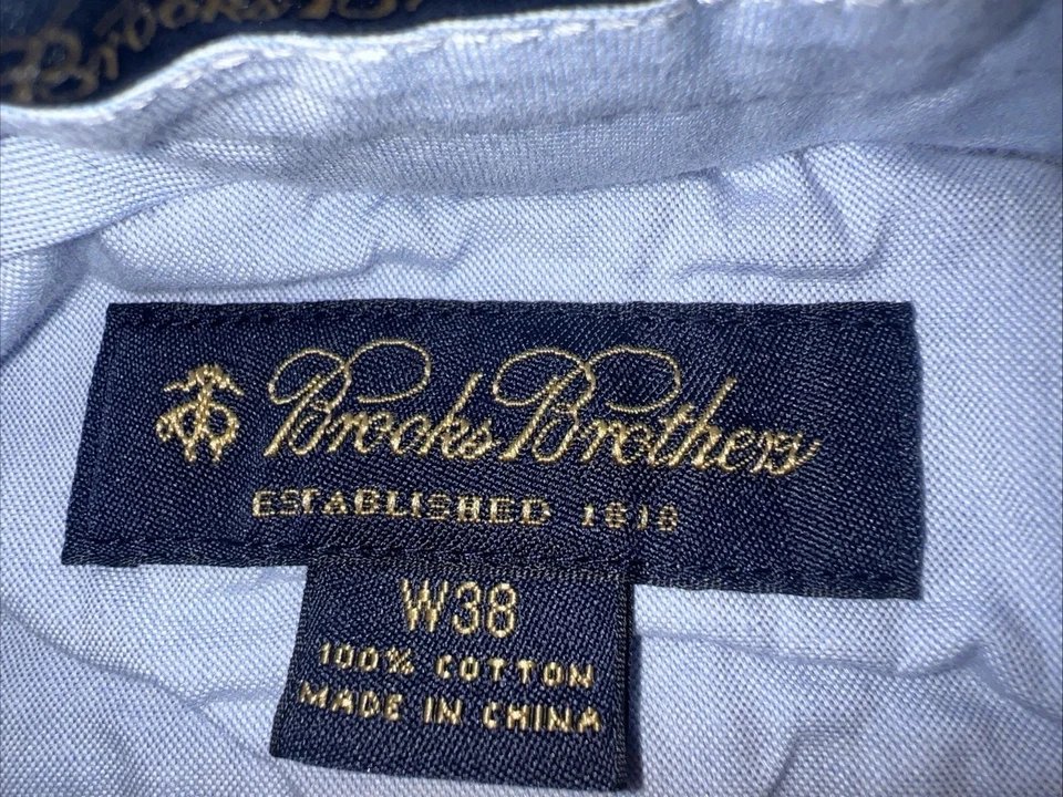 Brooks Brothers GOLF Shorts.  Men’s  38W Blue White Stripes Bermuda  10" Inseam - Image 2 of 4