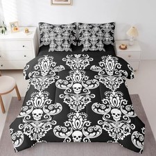 7 Pieces Size Paisley Damask Comforter Set,Oriental Antique Twin Paisley 13