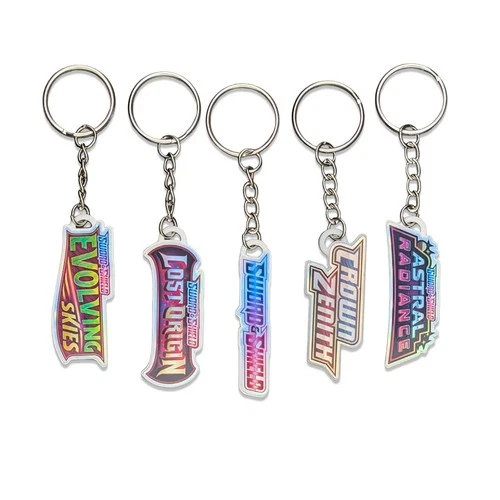 Pokemon Sword & Shield Holographic Binder Tag Keychain