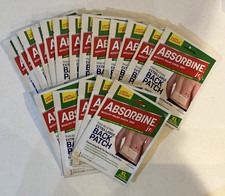 Ship 24 Hr Lot of 18 Absorbine Jr Pain Relief XL Backpack Patch 7.5 Menthol