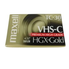 7/1399 Lot of 6 Maxell VHS-C TC-30 HGX-Gold Camcorder Videocassettes