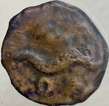 Extremely Rare Roman Coin 27BC-14AD Emperor Augustus Fortuna Cupid on Dolphin