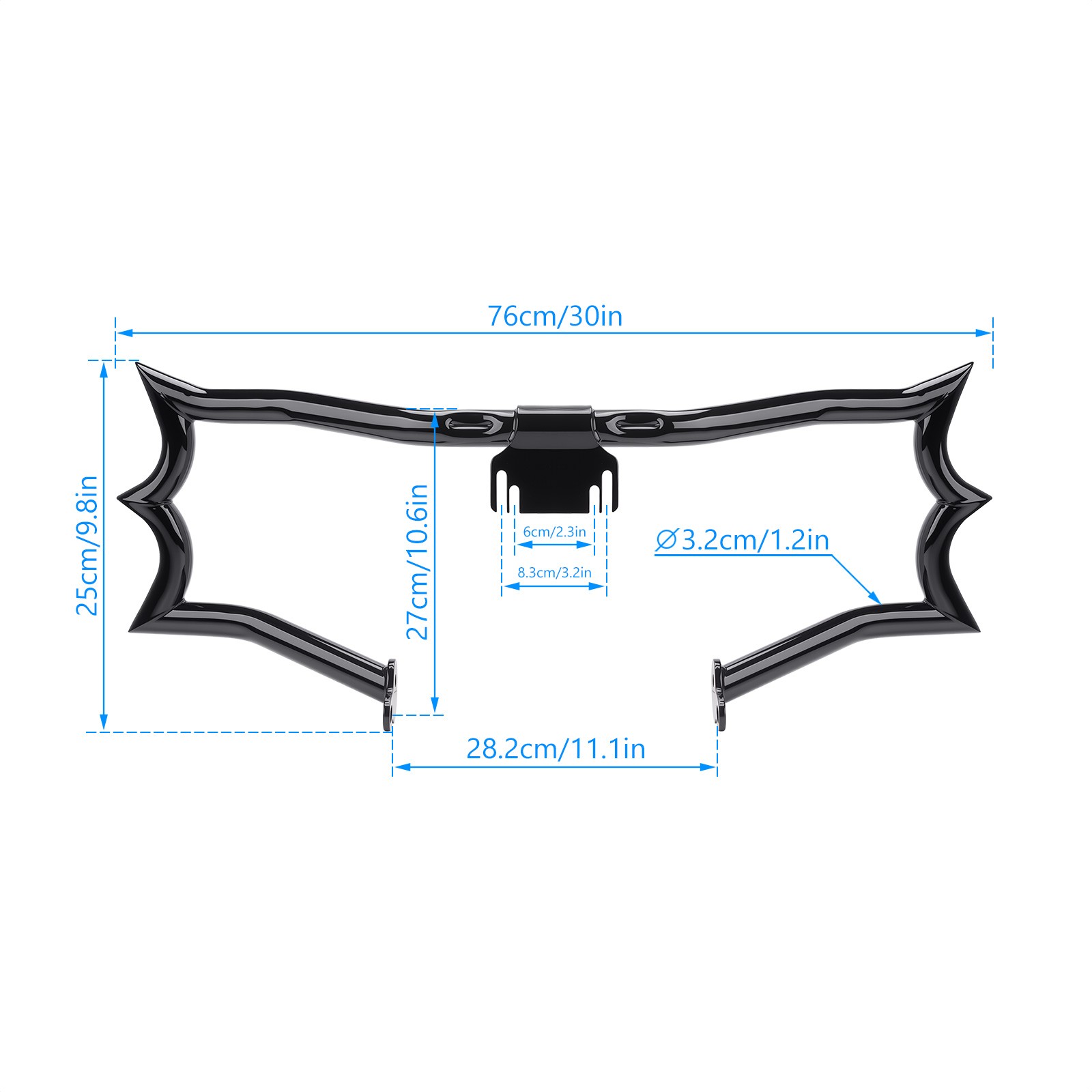 Gloss Black Crash Bar Engine Guard for Harley Road King Freewheeler FLRT 09-2025