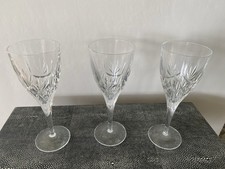 Edinburgh Scotland x 3 crystal, fluted. 18.5cm tall.