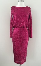 Womens Asos All Sequin Holiday Party Midi Open Back Special Occasion Dress 4 XS
