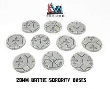 3D Printed - 28mm Scenic Battle Sorority Bases - Set of 10 