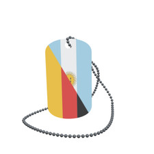 Dog Tag Flag Bunting Argentina Germany Dog Tag Aluminium 30 x 50mm