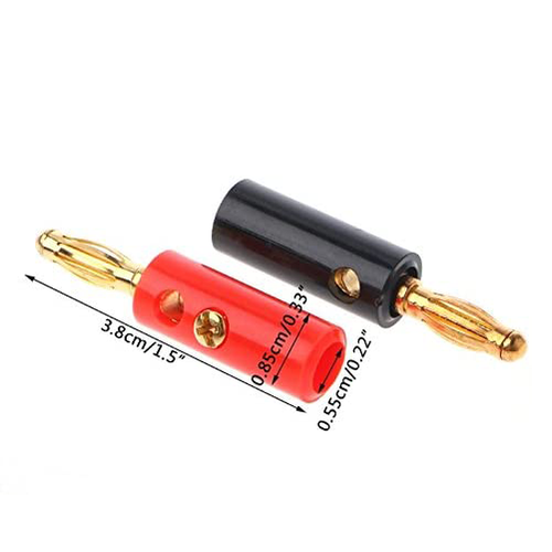 4mm Banana Plug Male Connector Gold Audio Speaker Wire Cable + Free Screwdriver - Imagen 4 de 9