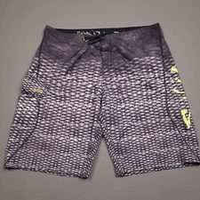 Salt Life SLX-QD Fish Scale Print Cargo Board Shorts Beach Swim Fishing 38