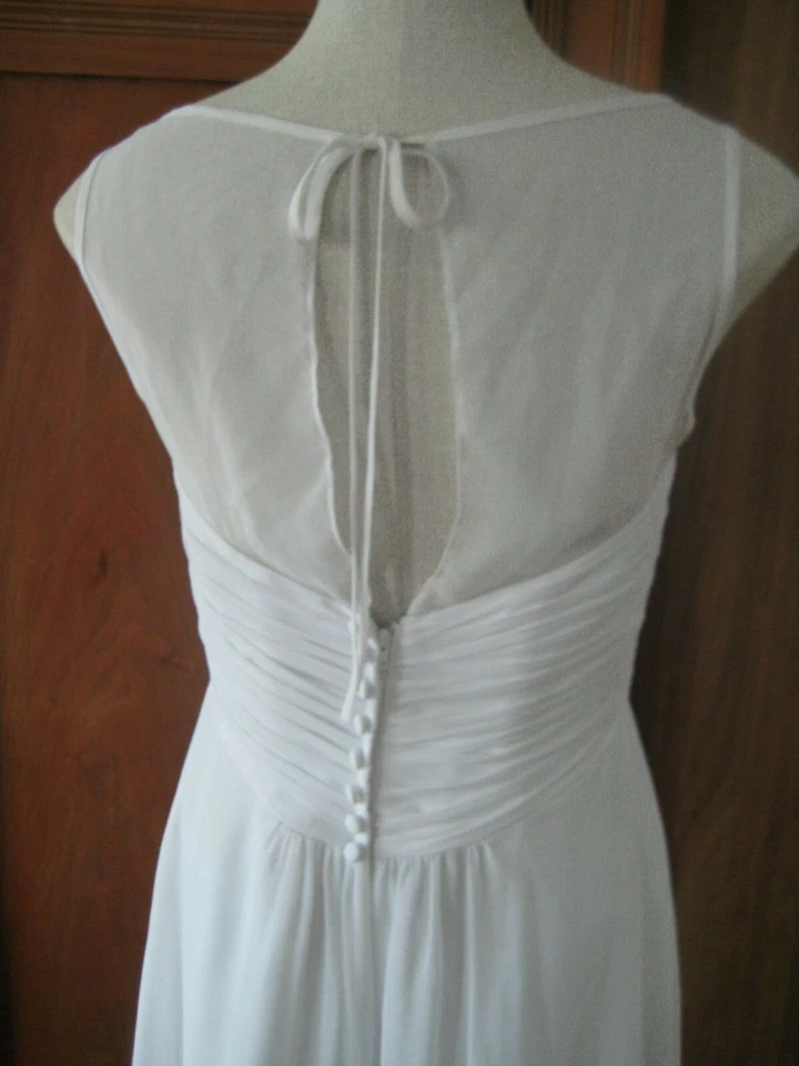 Alfred Angelo Bridal Wedding Formal Gown Women Sz 2 Long White Dress Sleeveless - Image 4 of 4