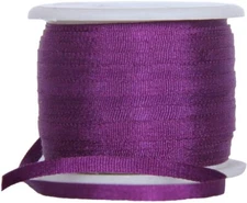 Threadart 100% Pure Silk Ribbon - 2mm Purple Passion  - No. 601 - 10 Meters