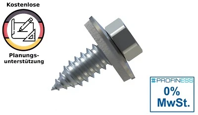0% MwSt. Profiness Reparaturschraube 7,2x19 mit EPDM Bauzulassung Blechmontage