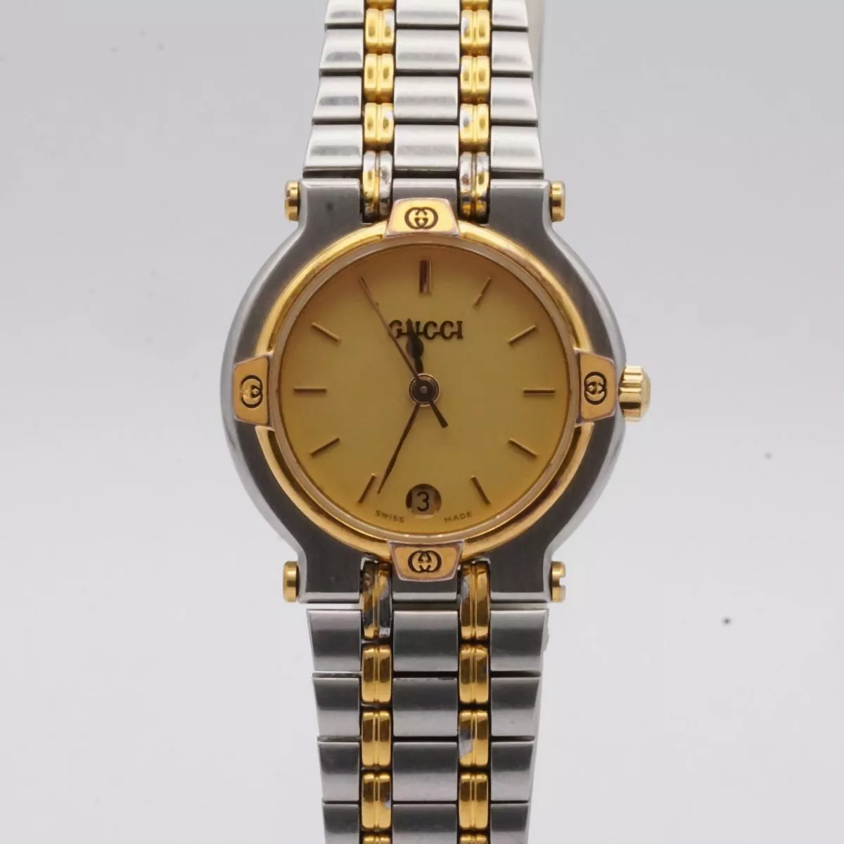 GUCCI OROLOGIO DA DONNA 9000L QUARZO CON BRACCIALE IN ACCIAIO VINTAGE RARO