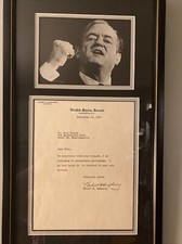 Hubert H. Humphrey autographed letter as Vice President 1955 USA VP
