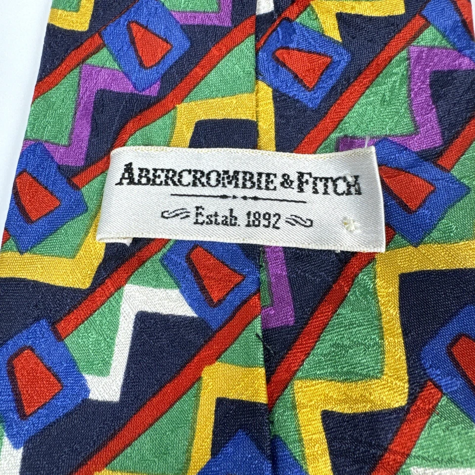 Corbata geométrica multicolor Y2K Abercrombie Fitch para hombre en color vivo Foto 4 de 4