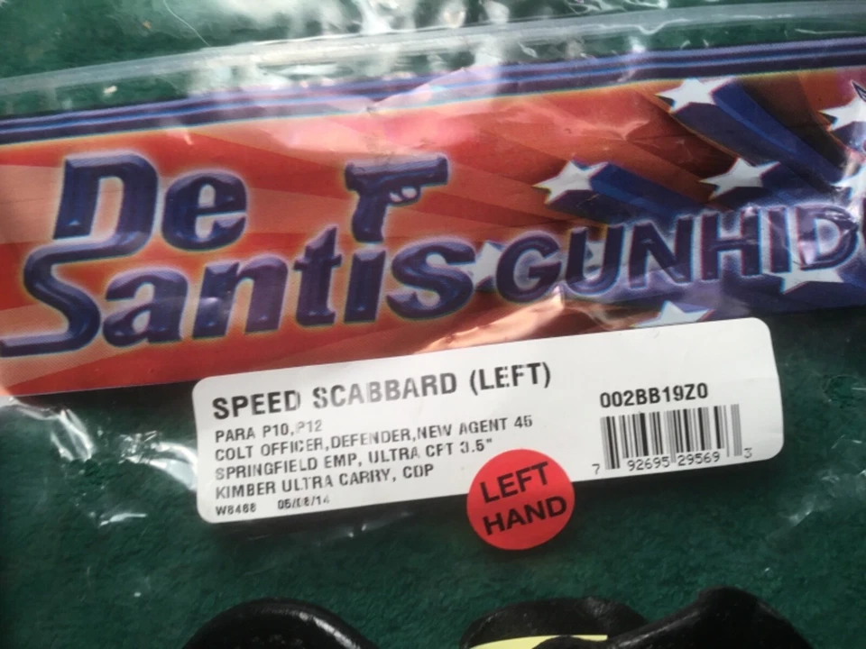 Desantis Speed Scabbard Colt Officers,Defender or similar LH black leather - Image 2 of 4