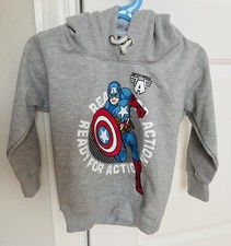 Grey Marvel Captain America Toddler Hoodie 2 Years Old 