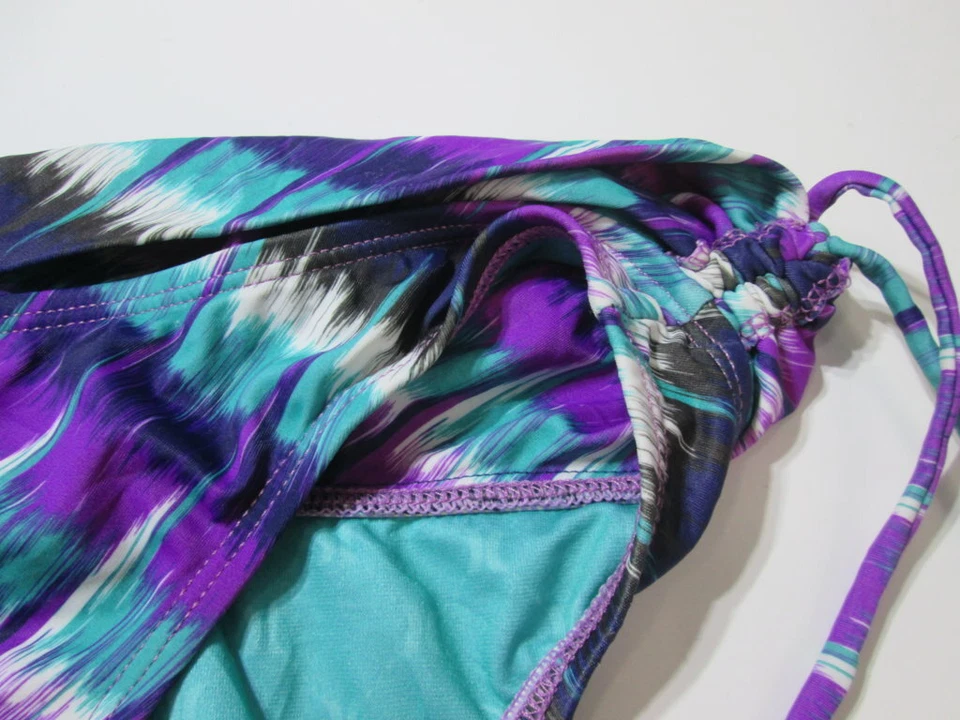 Parte inferior de bikini Hurley para mujer talla S púrpura descarado cordón lateral natación ropa de playa Foto 3 de 4