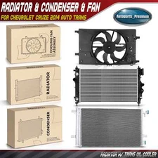 Radiator & AC Condenser & Cooling Fan Kit for Chevrolet Cruze 2014 Auto Trans.