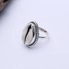Cowrie Shell Gemstone 925 Sterling Silver Handmade Beautiful Women Rings #242