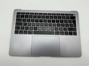 Macbook Air 13" 2018 2019 A1932 Topcase QWERTZ Trackpad Tastatur Grau #T823