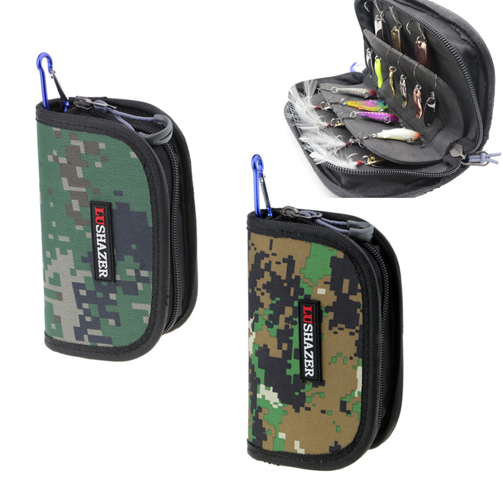 MultiPurpose Fishing Lure Bag Spoon Spinner Bait Bag with Carabiner2