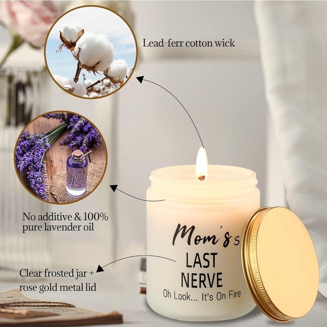 PANTOFOLA D’ORO Set regalo festa della mamma 3 pezzi pantofole catenina ciondolo candela