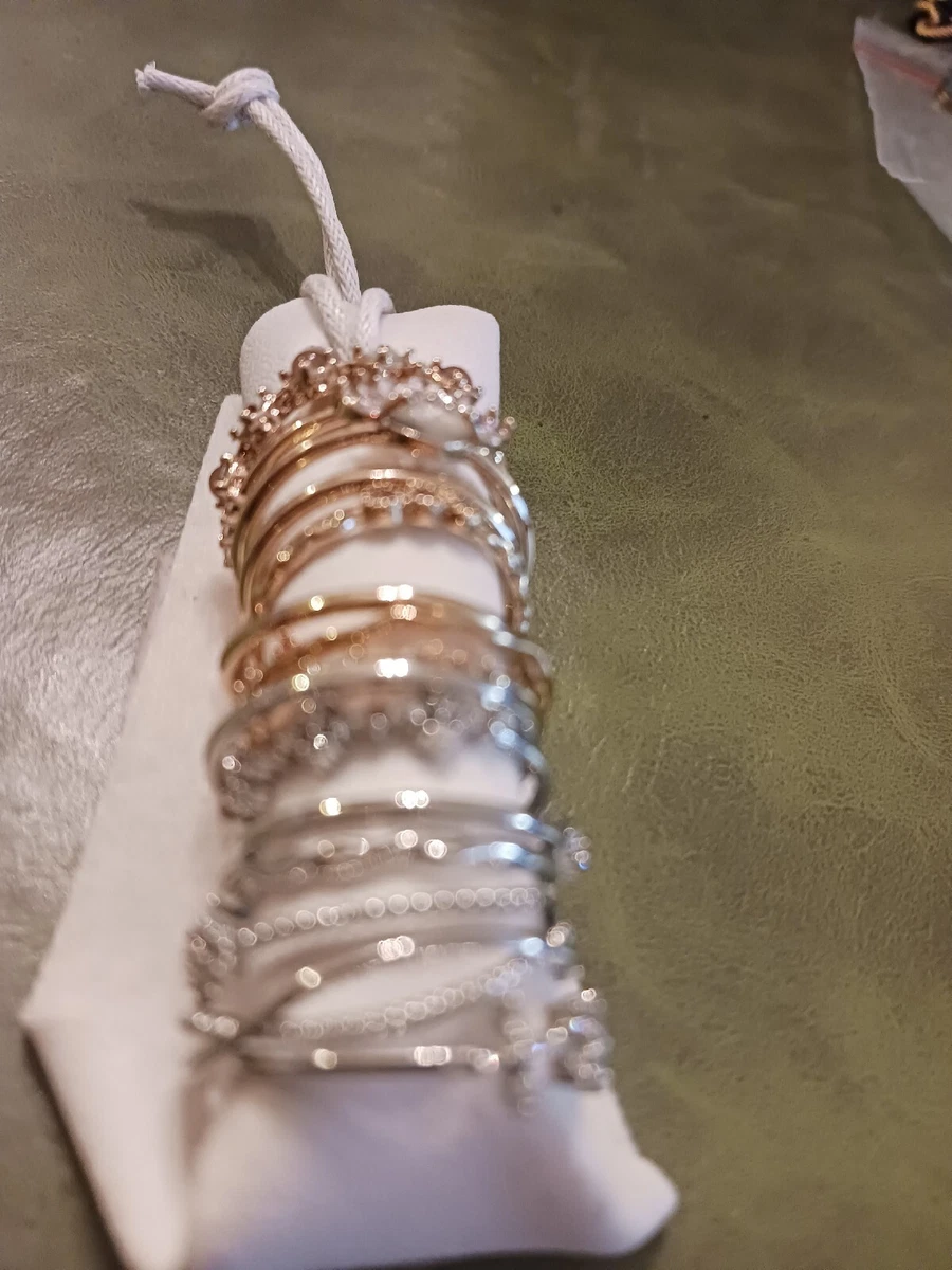 FREE PEOPLE Set Of 15 Stacking Rings New eBay