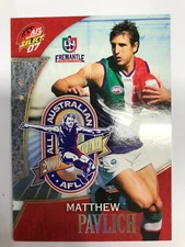 2007 SELECT AFL ALL AUSTRALIAN TEAM CARD TEAM SET-FREMANTLE AA22 MATTHEW PAVLICH
