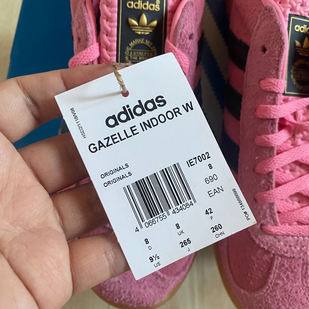 adidas Gazelle Indoor Mens Womens Sneakers Bliss Pink IE7002 adidas Gazelle Indoor Mens Womens Sneakers Bliss Pink IE7002