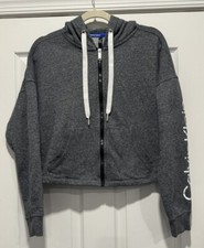 Calvin Klein CK Performance Women's M Full-Zip Gray Hoodie Activewear