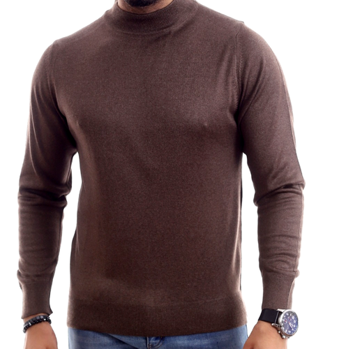 Mens High Neck Warm Pullover Jumper Knit Lightweight Polo Sweater Top - Picture 11 of 11