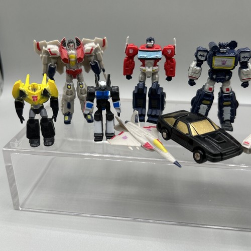 Lotto FIGURINE TRANSFORMERS CYBERVERSE blackjack 1988 micromaster vintage - Foto 4 di 12