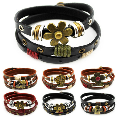 Wickelarmband Echt Leder Armband Surferarmband Damen Lederarmband Braclet