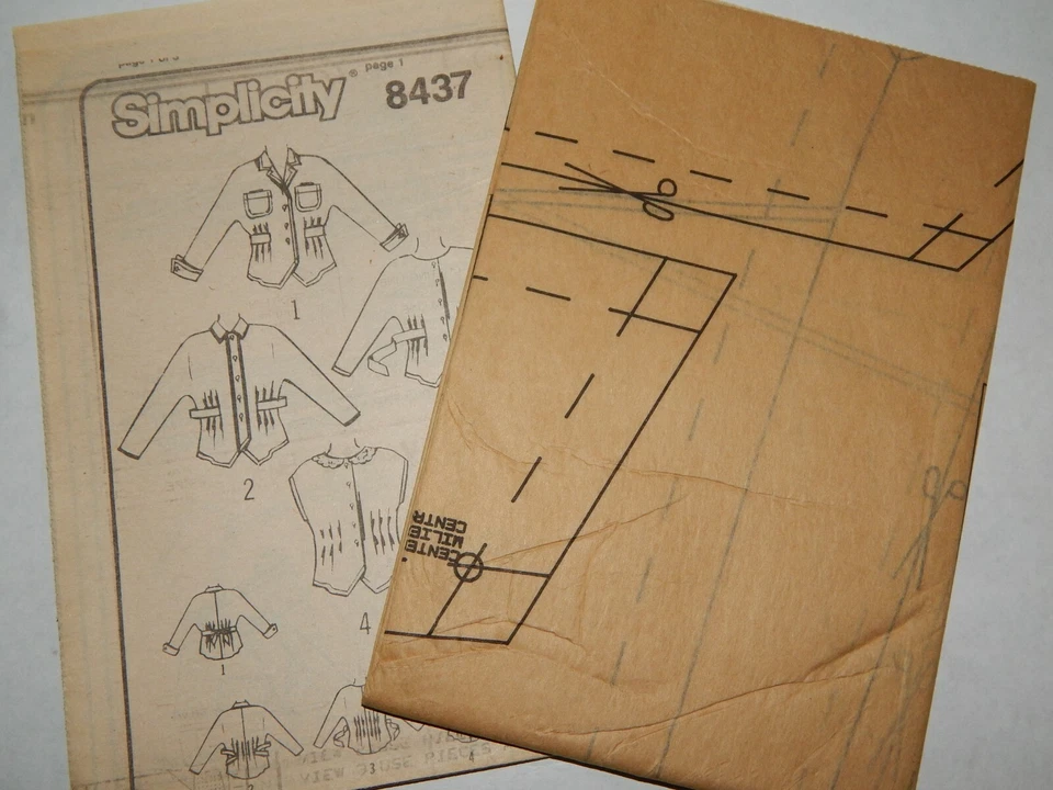 Simplicity 8437 Blouse Top Sewing Pattern Ladies 8 Button Up Long Short Fitted - Image 4 of 4