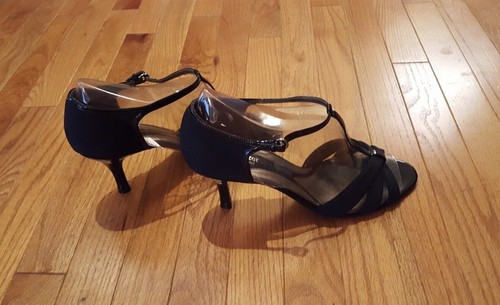 Naturalizer schwarzer Stoff dressy Peep Toe 3" Absätze Größe 11M - Bild 2 von 3