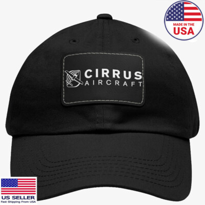 Cirrus Aircraft Black Classic Baseball Hat Dad Outdoor Cap leather patch Cap