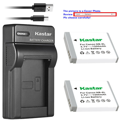 Kastar NB-6L Battery Charger for Canon PowerShot S95 SD770 IS SD980 IS SD1200 IS