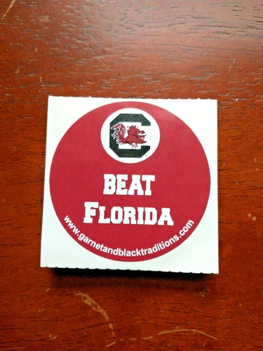 RARE University of SC Gamecocks Vintage Sticker Decal Football BEAT FLORIDA G21 - 第 1/1 張圖片