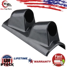 Black 52mm 2" Dual Hole Console Dashboard A-Pillar Gauge Holder for Left Driving