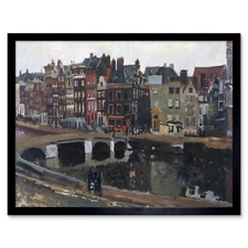Breitner The Rokin In Amsterdam Painting Wall Art Print Framed 12x16