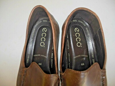ECCO Genuine Leather Slip On Loafers Brown Men\'s EU 44 Comfort Driving Shoes Ecco Classic Moc Brown Leather Slip On Loafers Driving Shoes  main image 4