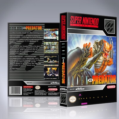 SNES Case - NO GAME - Alien vs Predator