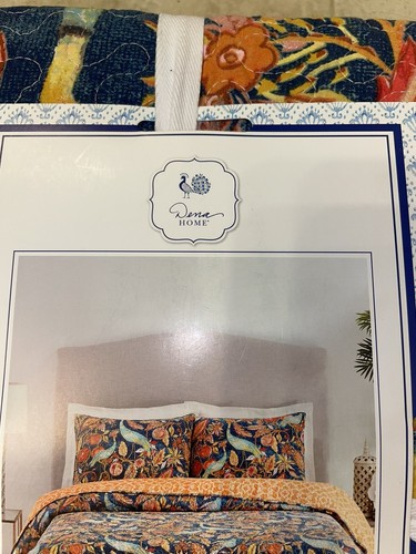 Dena Home Peacock Garden Quilt & Shams Bedding ~ Full/ Queen - Picture 3 of 4