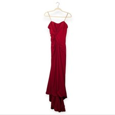 Favianna Women's Dress Red Knot Front Draped Jeasica Rabbit Gown Size 6 FLAWED