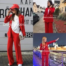 Giacca cappotto rosso blazer doppiopetto oversize donna Zara nuovo con etichetta 