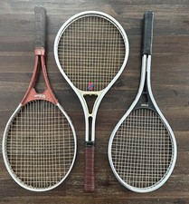 Lot Of 3 Vintage Aluminum Tennis Rackets Racquets Wilson Stuart