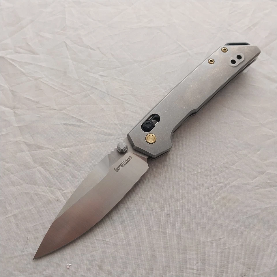 Kershaw Mini Iridium Titanium Folding S35VN Steel Pocket Knife 2051TI - Image 2 of 4