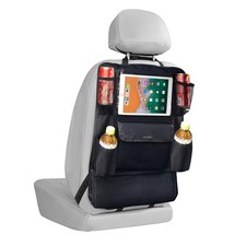 LUCMO Car Backseat Organizer with Touch Screen Tablet Holder, Black 1 Pack